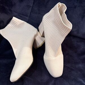Elegant Cream Ankle Boots